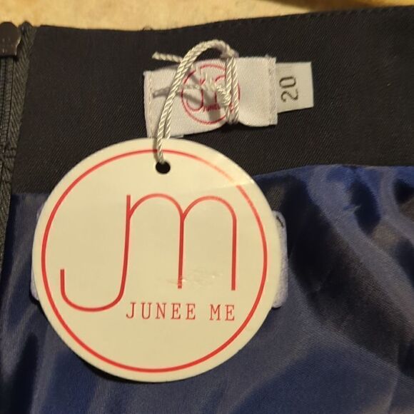 Junee Me Navy Blue Skirt Size 20 Plus Knee Length NWT - Picture 3 of 7